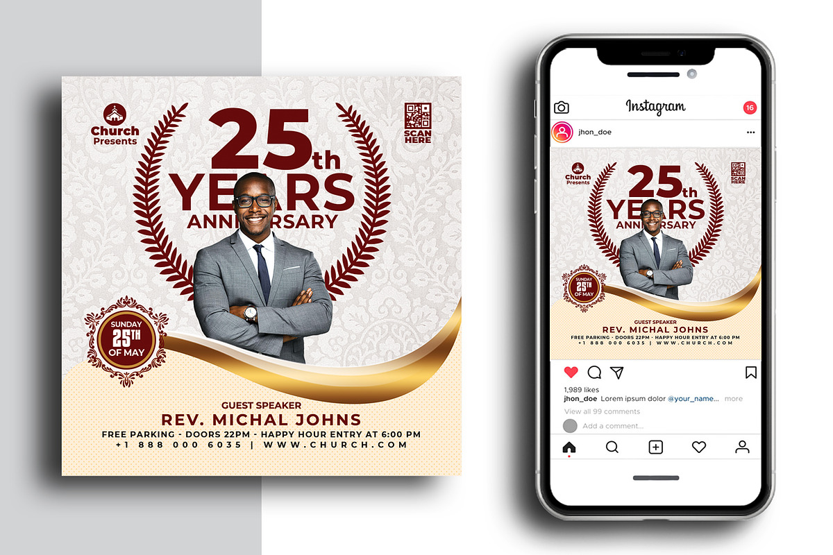 Church Celebration Flyer Template, a Flyer Template by AfzaalGraphics (Photo 2 of 2)