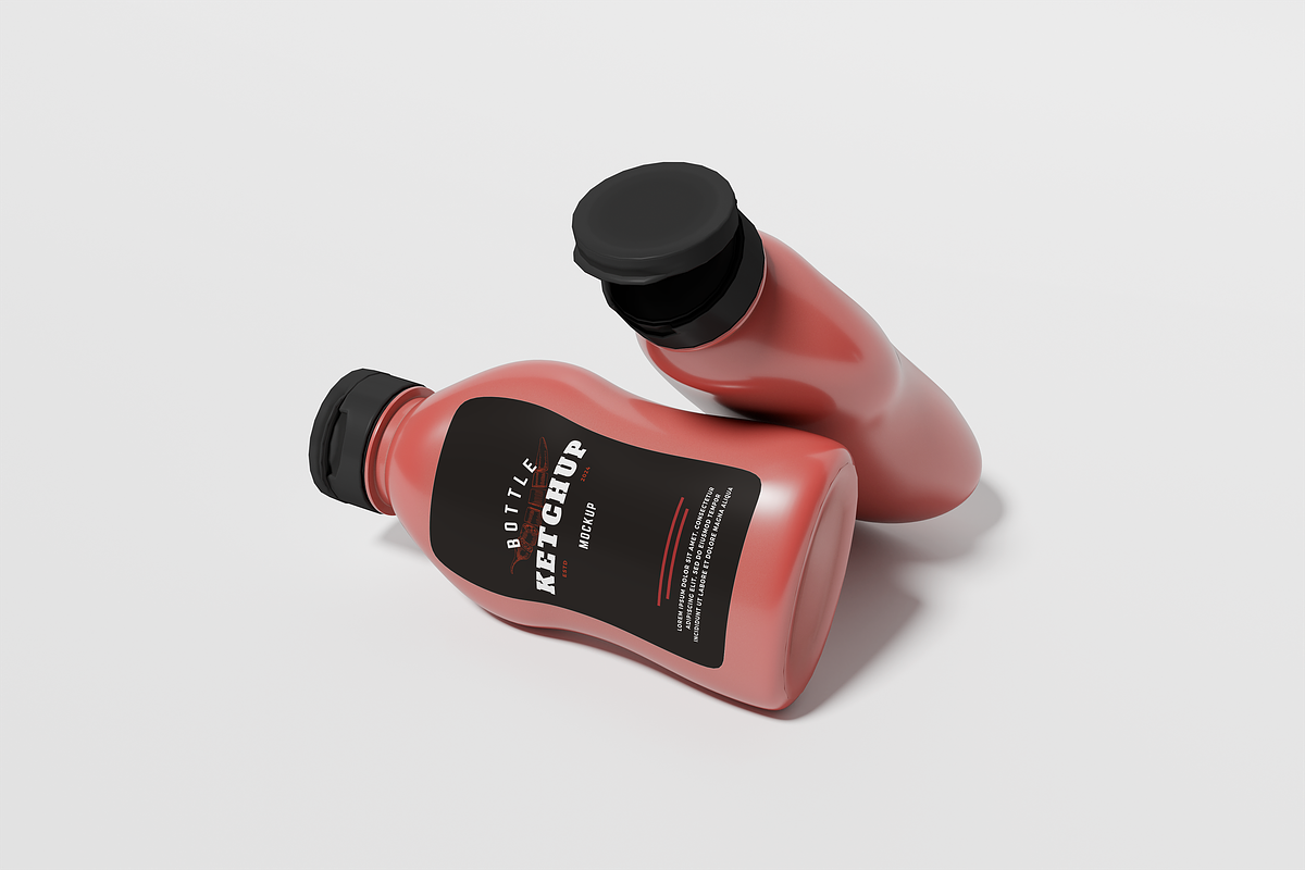 Ketchup Bottle Mockup, a Packaging Mockup by xavier_studio (Photo 5 of 5)