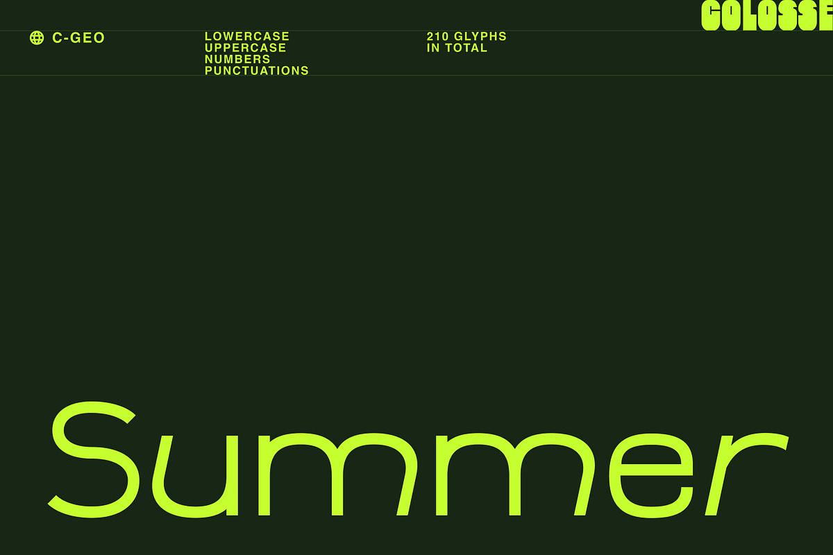 c-geo display typeface, a Sans Serif Font by Colosse Foundry (Photo 3 of 6)