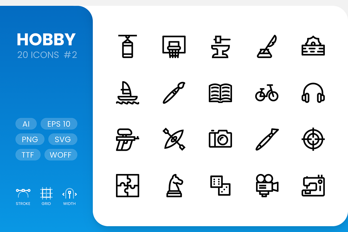 Hobby - Line Icons Vol.2, an Icon by RudenkoArts (Photo 1 of 4)