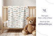 Baby Blanket Mockup 30x40 Canva PSD, a Household Mockup by Mie Mockup Studio (Thumbnail 4 of 6)
