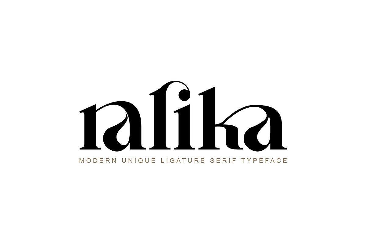 Ralika Ligature Serif Typeface, a Serif Font by yaqublekker (Photo 1 of 10)