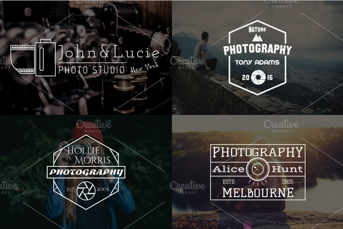 12 Photography Premade Logos Badges, an Illustration by JeksonGraphics (Photo 6 of 12)