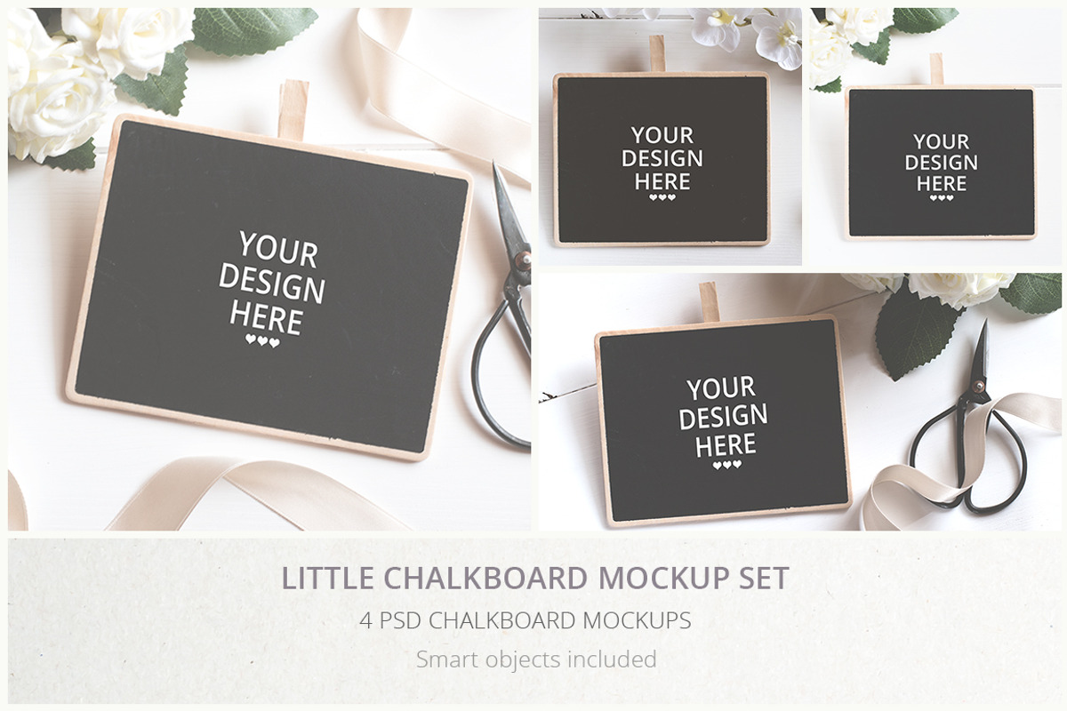 Little Chalkboard Mockups, a Mockup by Bobboz Store