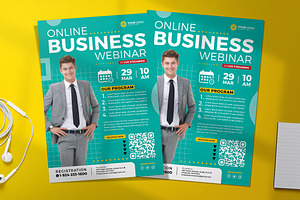 Online Webinar Flyer, a Flyer Template by Aarley Kaiven