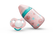 Baby Bottle and Pacifier Vol2 Mockup, a Product Mockup by PixelMockup (Thumbnail 3 of 17)