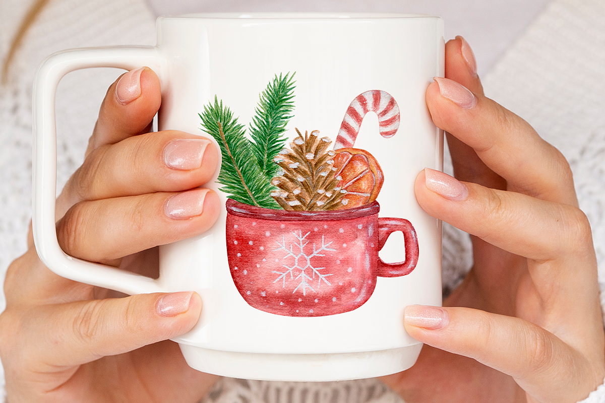 Christmas Decorations Watercolor Set, a Seasonal Illustration by Irina Avdeeva (Photo 13 of 13)