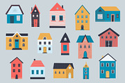 Scandi houses vector collection, a Decorative Illustration by vanloveart (Thumbnail 4 of 9)