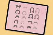 Kids Character Portrait Brushes, a Brush Add-On by Brushed Rose (Thumbnail 3 of 5)