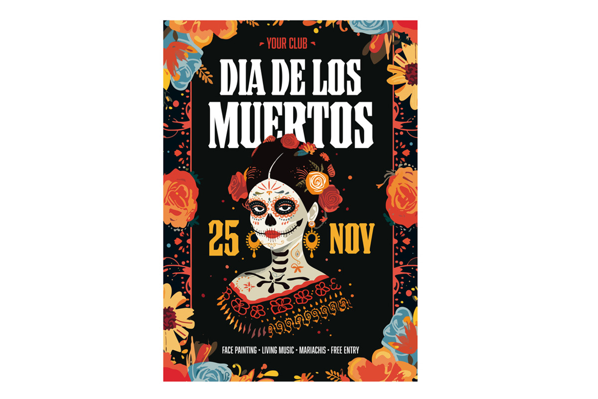 Dia Muertos Print & Social Media, a Print Template by McLittle Stock (Photo 2 of 6)