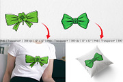 Shamrock Bowtie Clipart, a Graphic by Artnoy (Thumbnail 3 of 5)