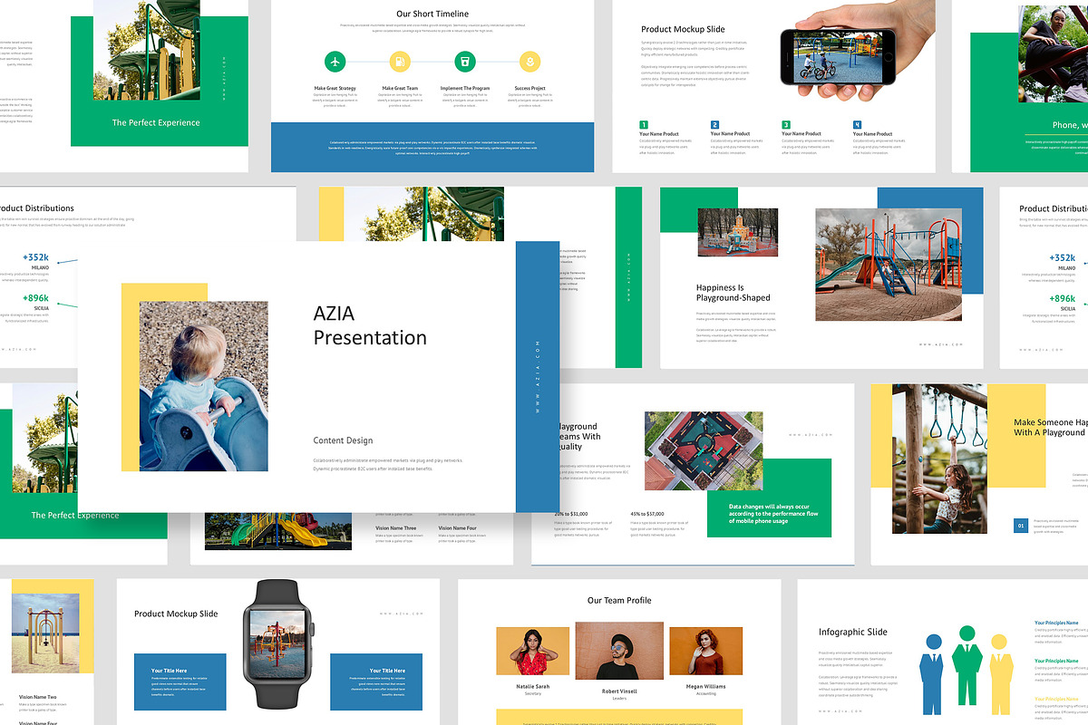 Azia : Kids Playground Keynote, a Presentation Template by Punkl Camp (Photo 1 of 16)