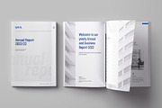 Modern Annual Report Template, a Brochure Template by Theme Weavers (Thumbnail 1 of 7)