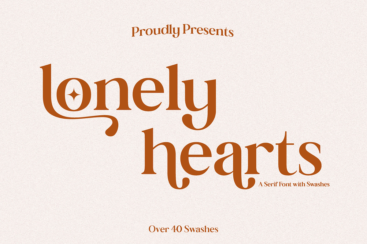 Lonely Hearts A Display Font, a Serif Font by Prestige Artsy Studio (Photo 1 of 10)