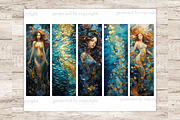 Mermaids Bookmarks Fantasy Printable, a Person Illustration by GlamArtZhanna (Thumbnail 3 of 3)