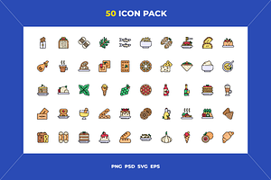 Italian food icons, an Icon by Wencory