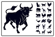 Wildlife Animal Silhouette Bundle, an Illustration by Creative_View (Thumbnail 2 of 3)