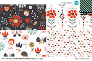 Folk Tribal Patterns (PNG format), a Pattern Graphic by Erica Hite (Thumbnail 1 of 5)