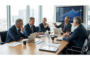 Office Meeting, a Business Photo by CREATIVEDEF