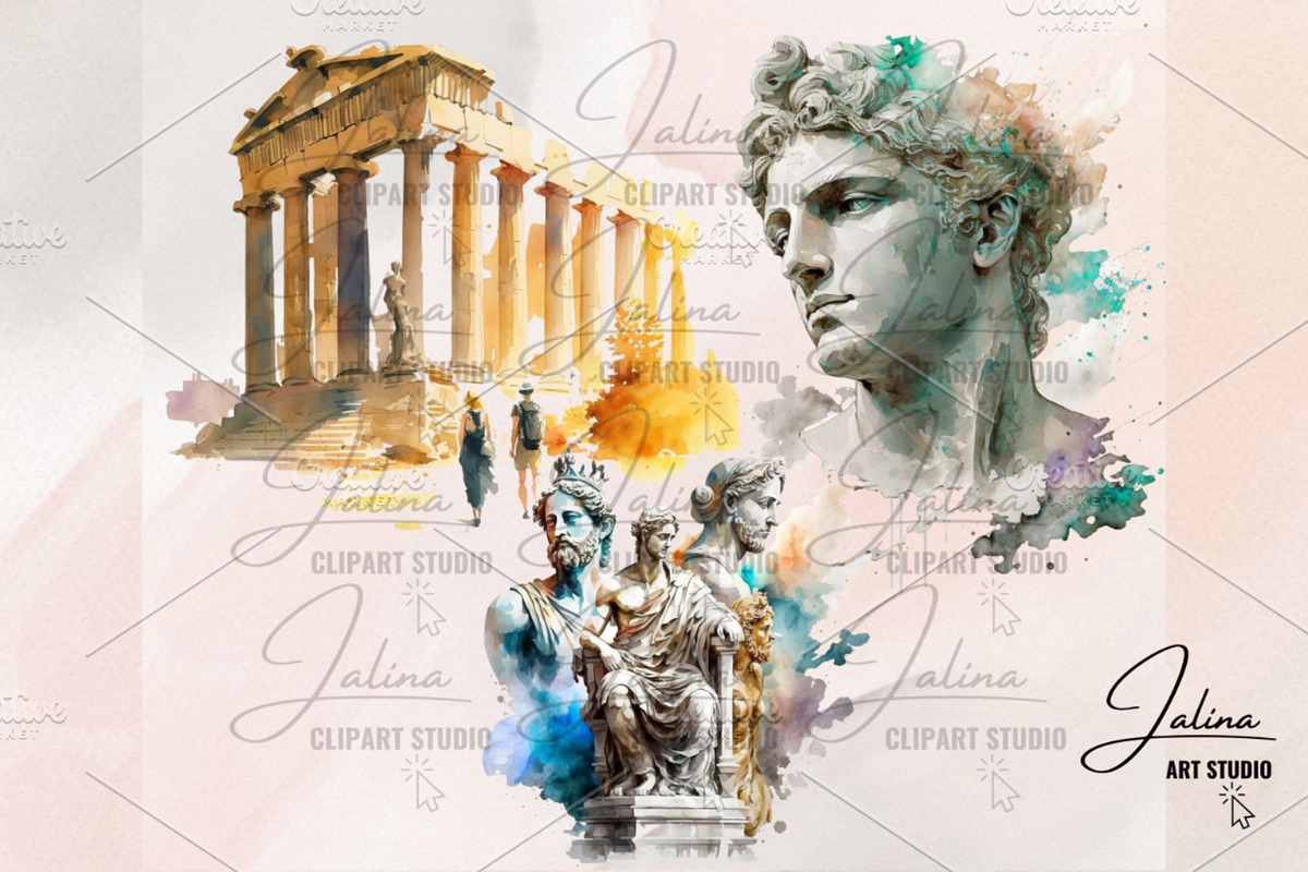 Greek Mythology Clipart PNG Bundle, an Illustration by Jalina Clipart Studio (Photo 7 of 9)