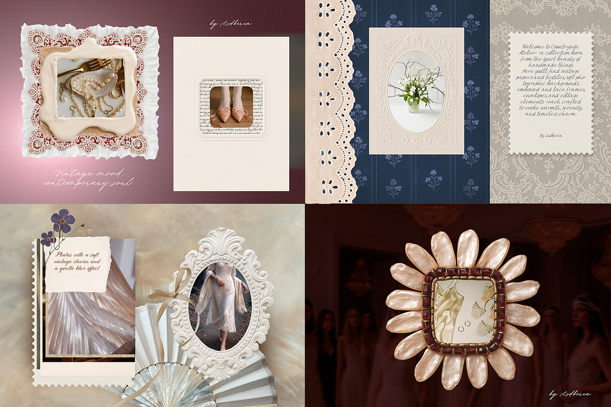 4 in 1: Romantic Archive Bundle, a Texture Graphic by Lidberia (Photo 7 of 9)