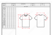T-Shirts Vector & Size Spec Sheet, an Illustration by HYDNSTUDIO (Thumbnail 1 of 2)