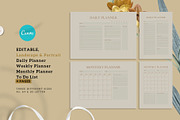 Landscape and Portrait Planner., a Stationery Template by MNT-Creator (Thumbnail 1 of 3)