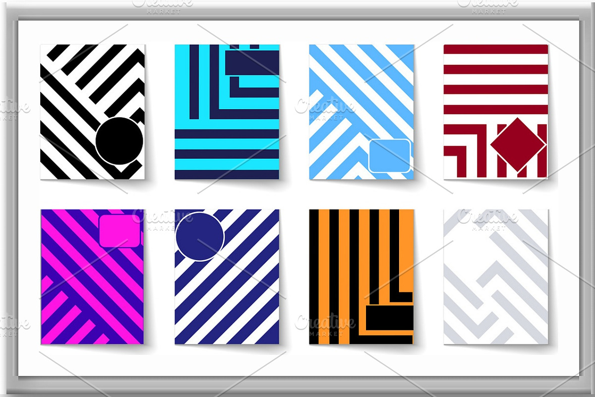 Striped geometric colored patterns, an Object Graphic by RODINA (Photo 3 of 3)