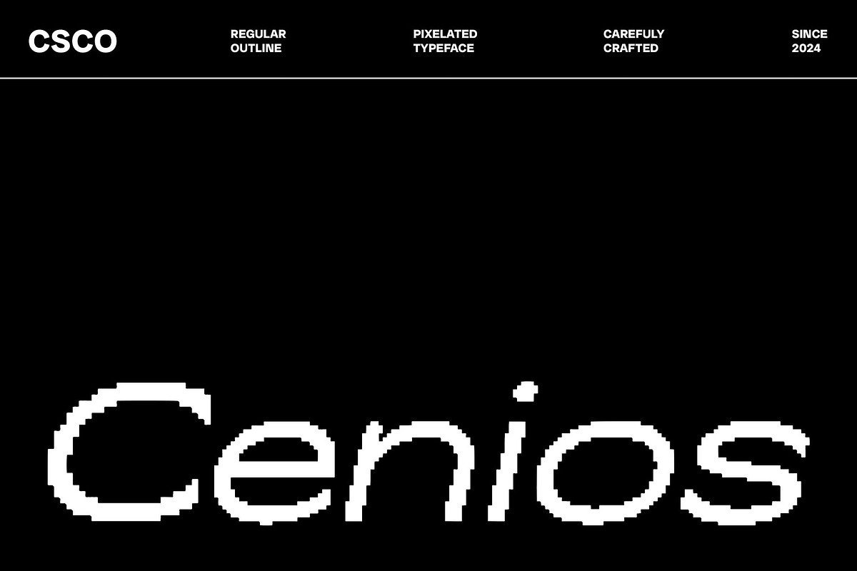 Cenios Pixel, a Sans Serif Font by Craft Supply Co. (Photo 1 of 8)