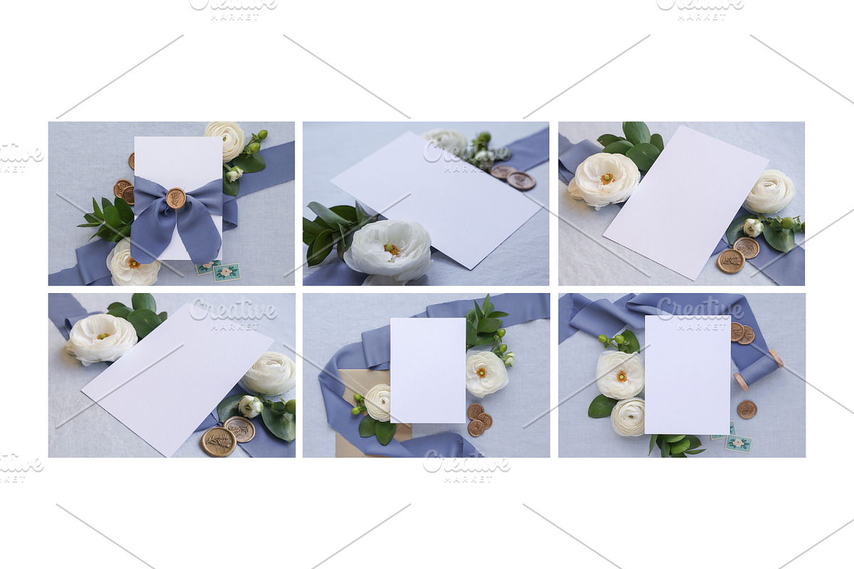 French Blue - Invite Mock Up Bundle, an Arts & Entertainment Photo by Mockette (Photo 3 of 4)