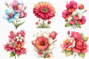 Whimsical Spring Flower Clipart, an Illustration by Craft Nest (Thumbnail 5 of 11)