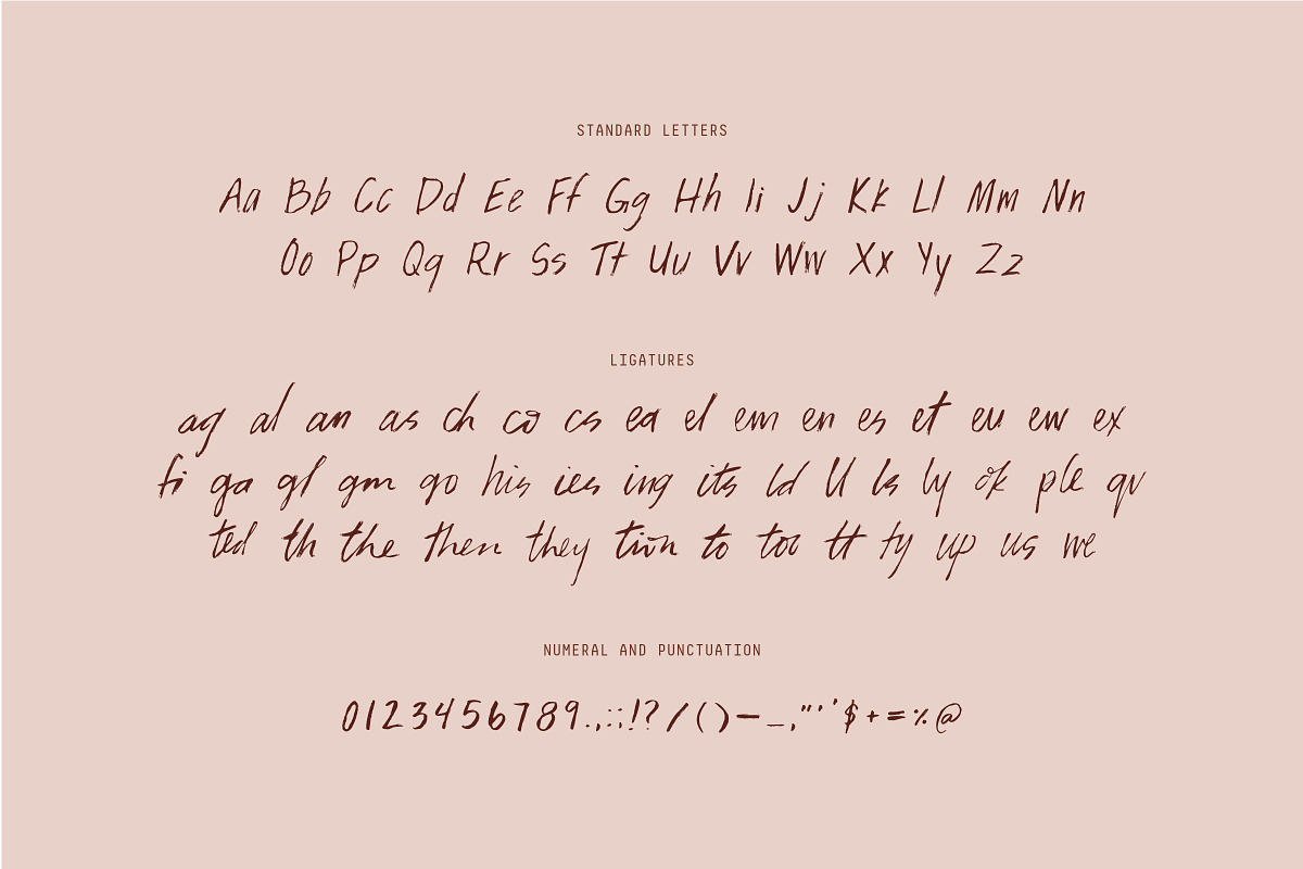 Nanaimo - Textured Handwritten Font preview 2