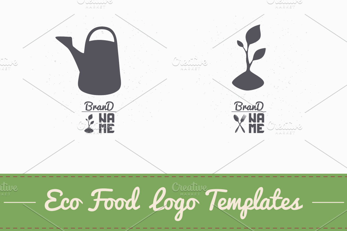 4 Eco Food Logos, a Branding & Logo Template by Zhemchuzhina (Photo 4 of 5)