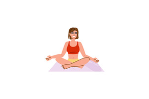 Young woman practicing yoga and, an Object Illustration by pikepicture