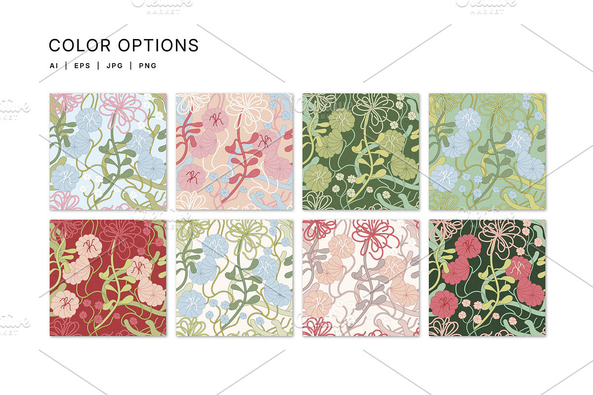 Floral Blossom. Seamless patterns, a Pattern Graphic by oxygen_8 (Photo 7 of 8)