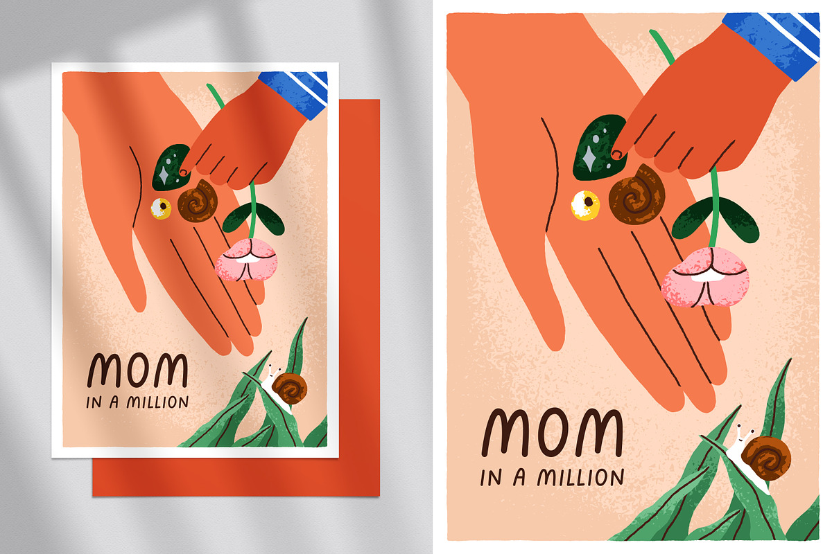 Happy Mother day greeting cards set, a Background Graphic by Good Studio (Photo 6 of 6)
