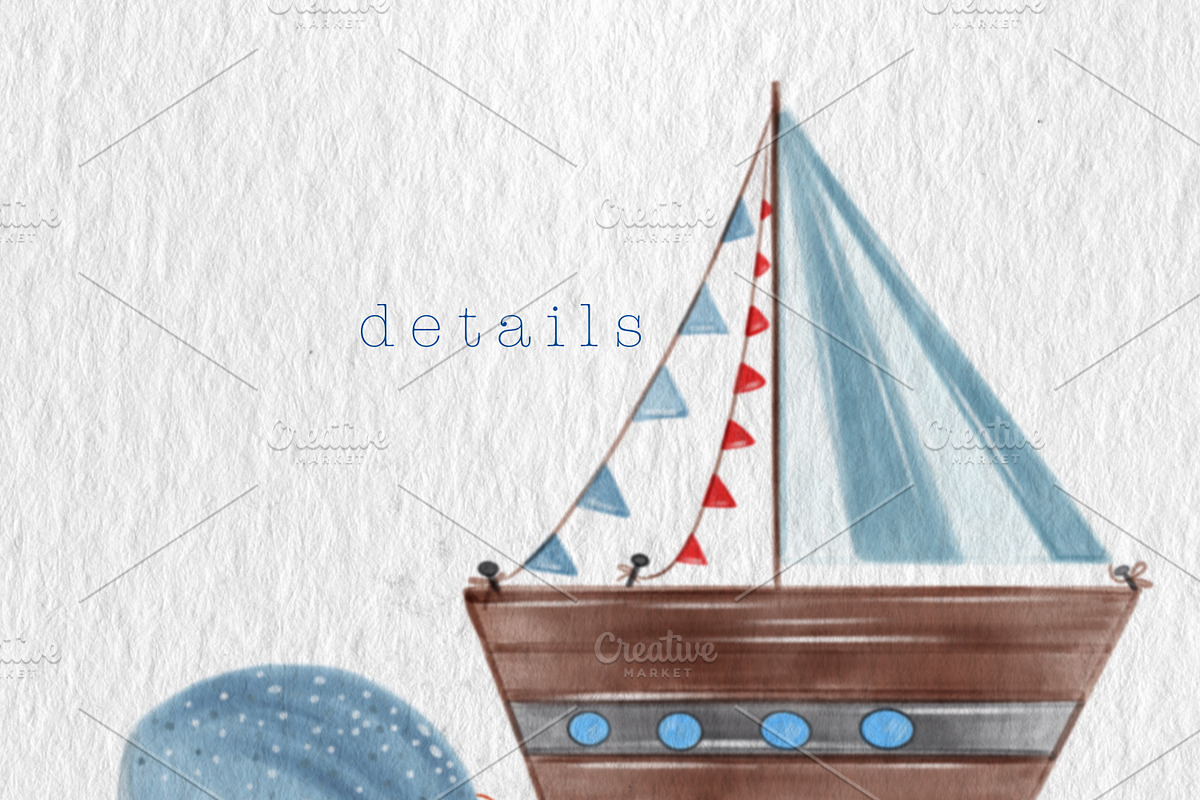 Watercolor Ocean Clipart, an Animal Illustration by Oleksandra Illustrates (Photo 14 of 21)