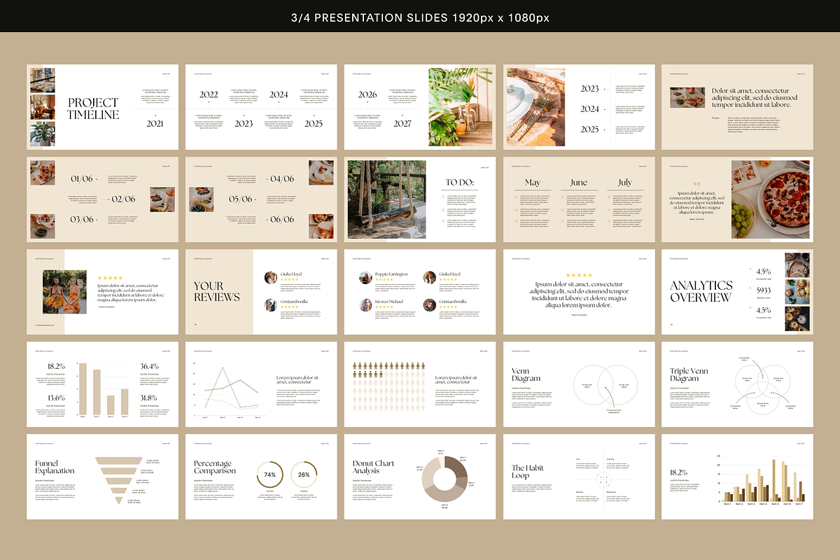 100 Slide Deck Beige Presentation, a Presentation Template by Studio K (Photo 6 of 7)