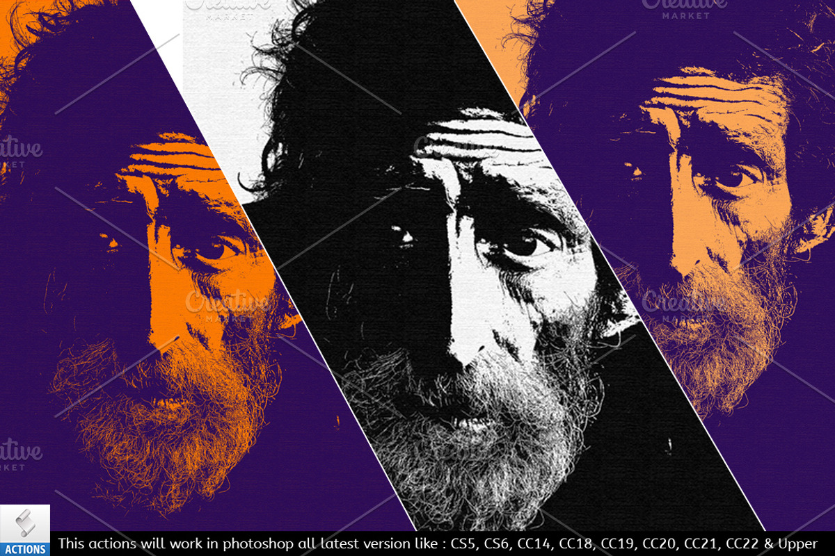 Duotone PoP Art Photoshop Actions, an Action Add-On by Vatdesign (Photo 2 of 3)