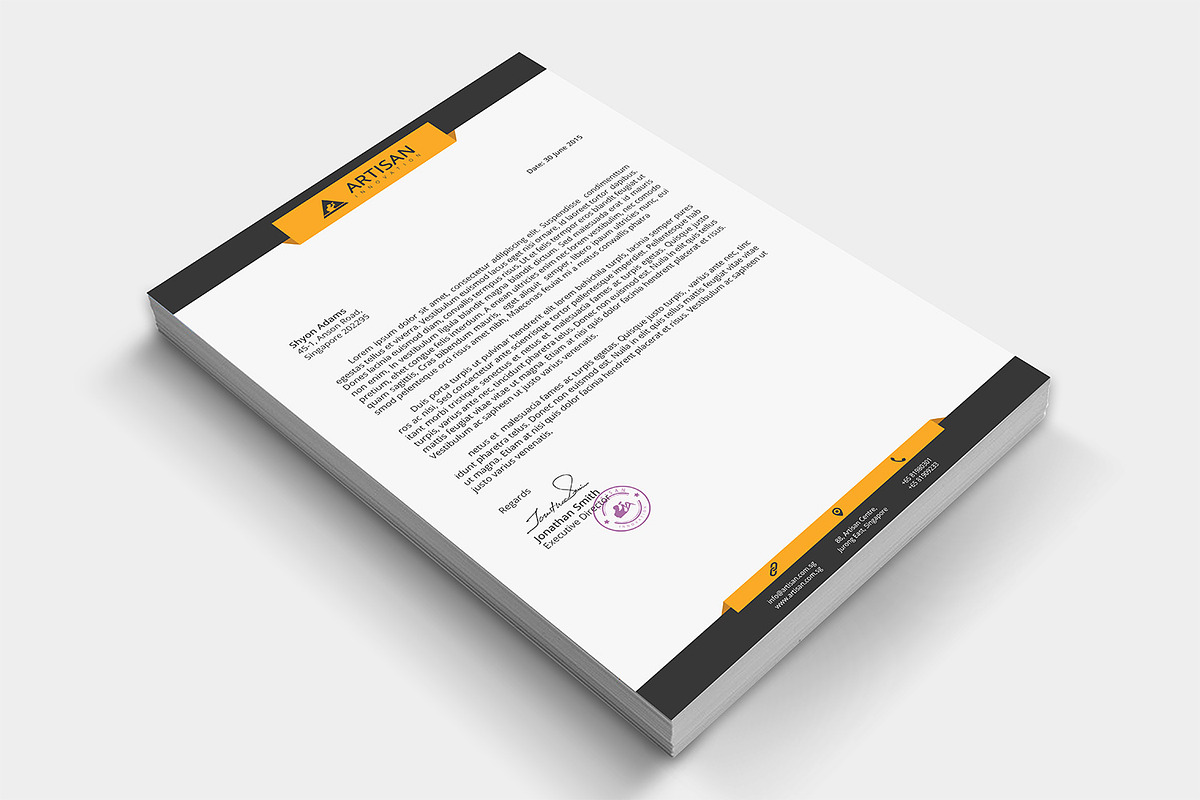 Letterhead, a Stationery Template by artisanHR (Photo 1 of 3)