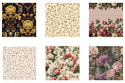 Victorian Botanical Floral Patterns, a Pattern Graphic by CreationArt (Thumbnail 4 of 5)