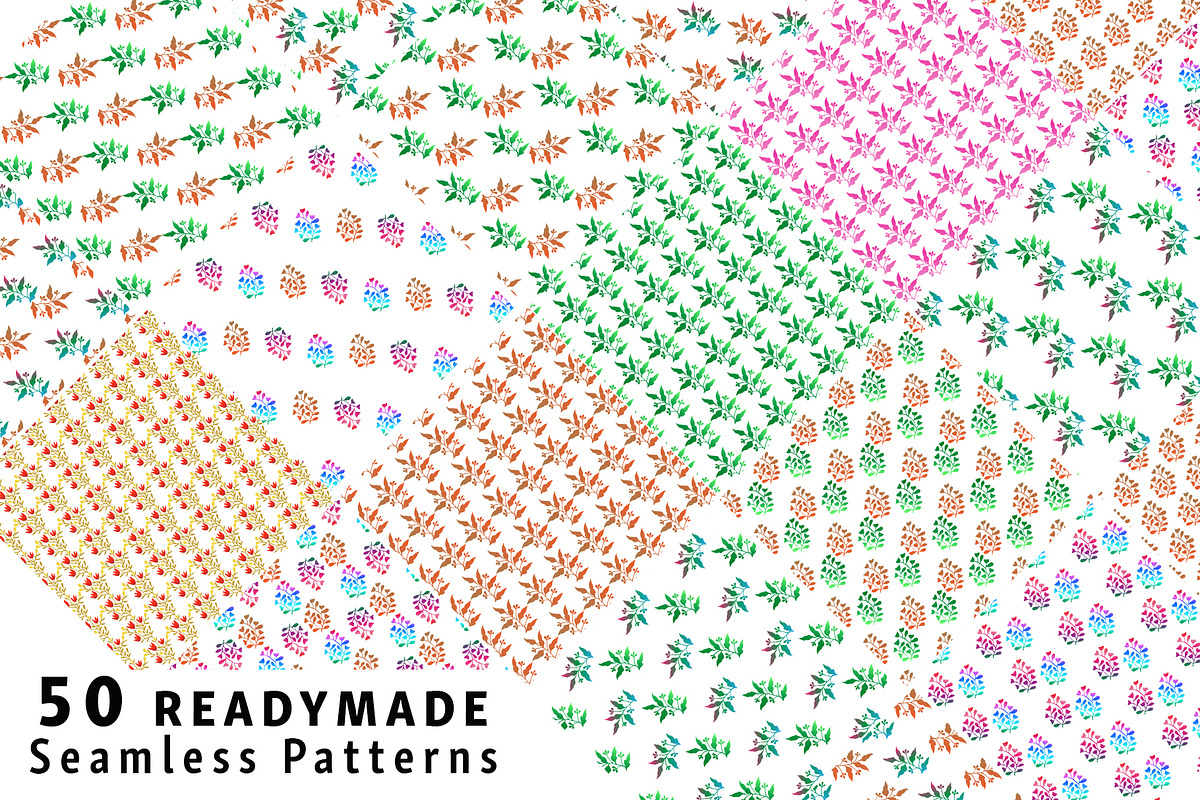 Hand Drawn Floral Pattern Set, a Pattern Graphic by Design Unique (Photo 4 of 11)