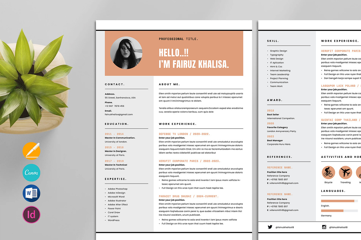 Resume, a Resume Template by Occy Design (Photo 1 of 5)