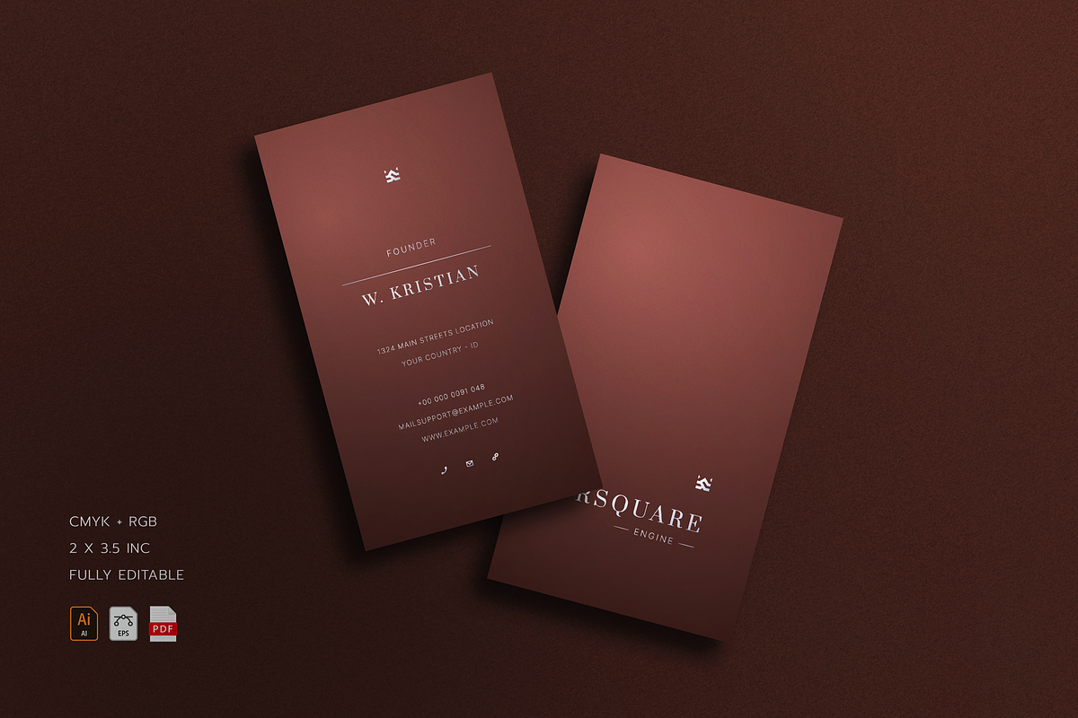 5 in 1 Vertical Luxury Business Card, a Business Card Template by Ctrl space studio (Photo 1 of 6)