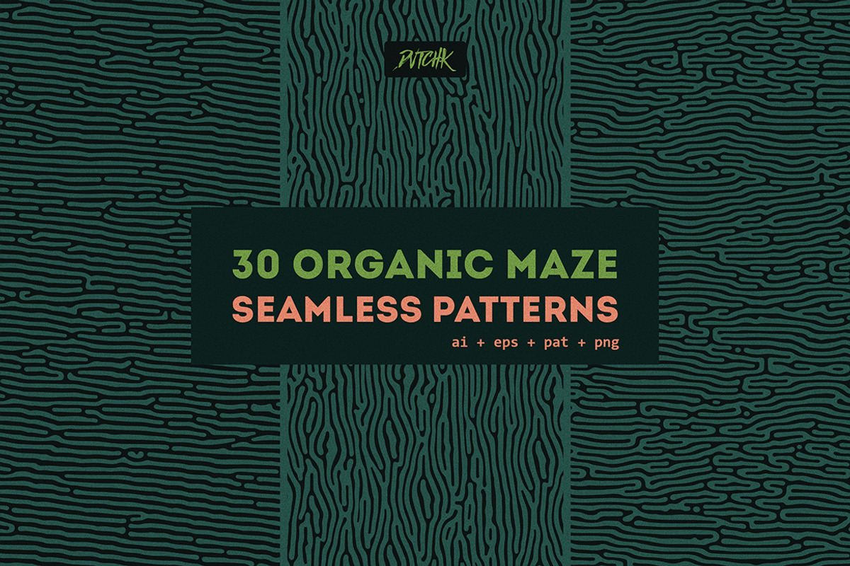 Organic Maze Seamless Patterns, a Pattern Graphic by dvtchk (Photo 10 of 12)