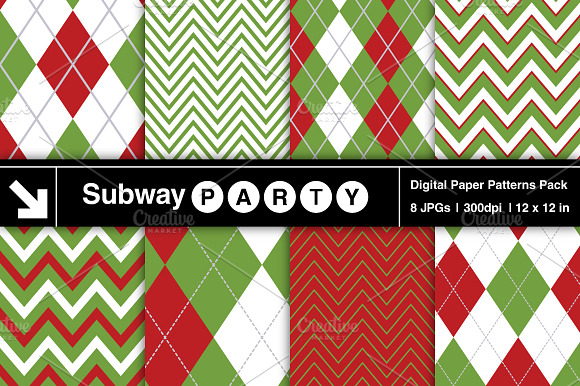Christmas Chevron & Argyle Papers preview 2
