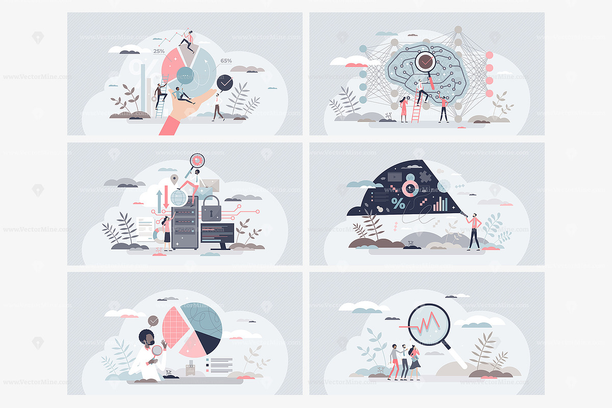 18 Data Science V1 Concepts, a Person Illustration by VectorMine (Photo 4 of 8)