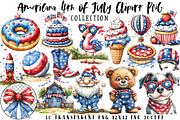Americana 4th of July Clipart PNG, an Illustration by OK Design (Thumbnail 1 of 6)