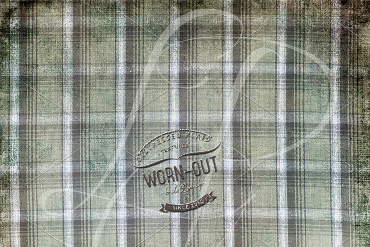 Distressed Plaid Background Textures preview 5