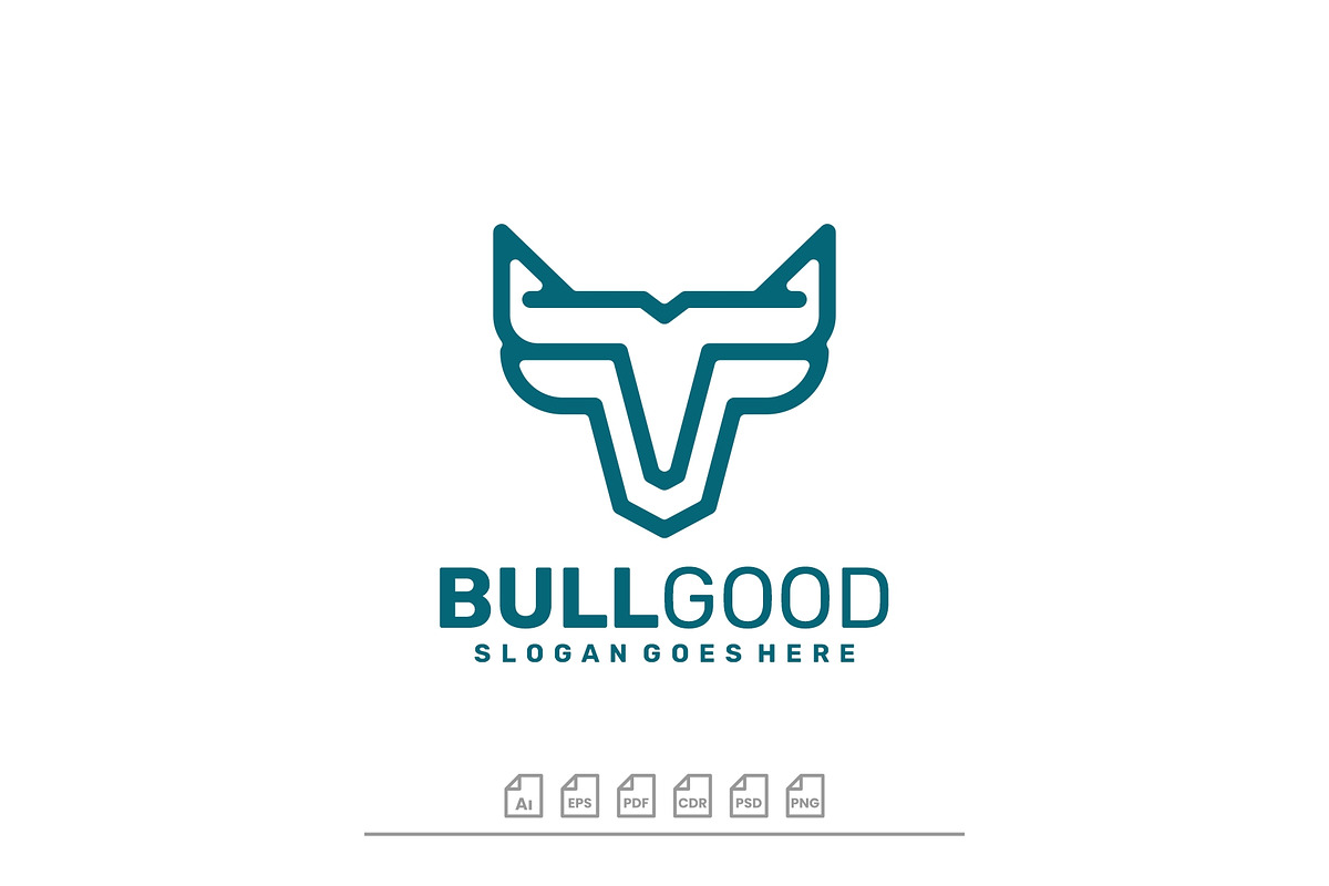 Logo Bull GOOD Line Art Style, a Branding & Logo Template by ARIF22GANTENG